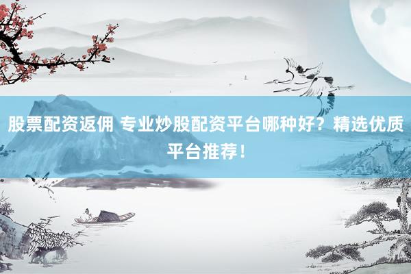 股票配资返佣 专业炒股配资平台哪种好？精选优质平台推荐！