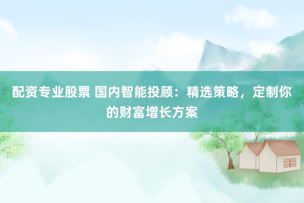 配资专业股票 国内智能投顾：精选策略，定制你的财富增长方案