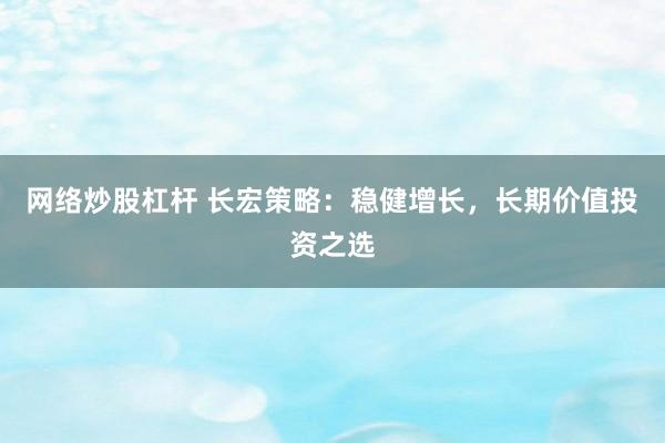 网络炒股杠杆 长宏策略：稳健增长，长期价值投资之选