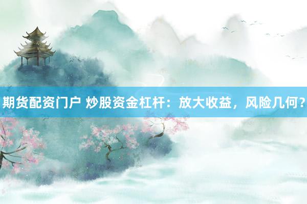期货配资门户 炒股资金杠杆：放大收益，风险几何？