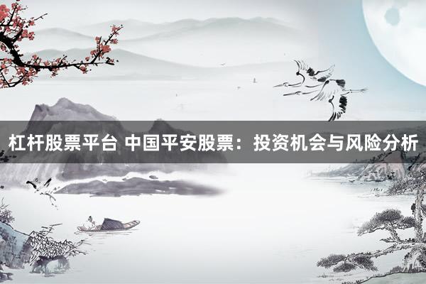 杠杆股票平台 中国平安股票：投资机会与风险分析