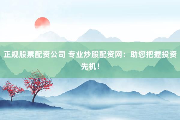 正规股票配资公司 专业炒股配资网:助您把握投资先机!