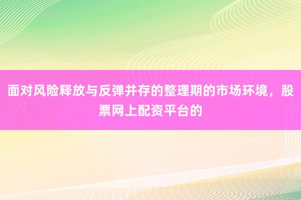 面对风险释放与反弹并存的整理期的市场环境，股票网上配资平台的
