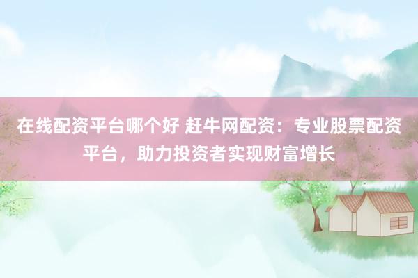 在线配资平台哪个好 赶牛网配资：专业股票配资平台，助力投资者实现财富增长