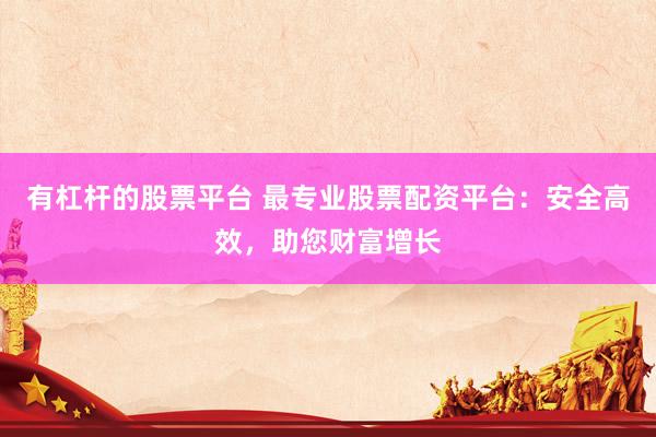 有杠杆的股票平台 最专业股票配资平台：安全高效，助您财富增长