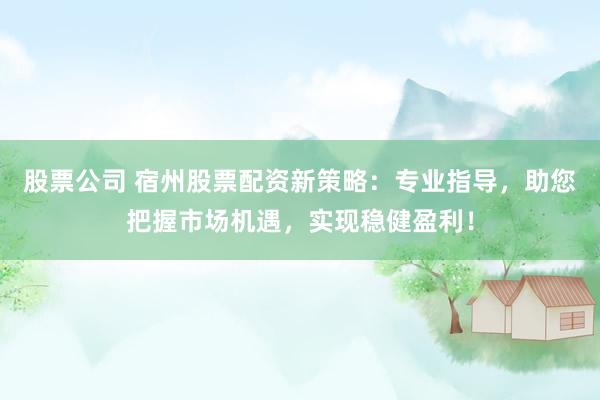 股票公司 宿州股票配资新策略:专业指导,助您把握市场机遇,实现稳健盈利!